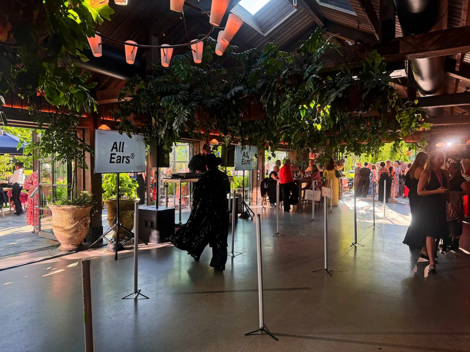 Kathryn Wilson Stilettos In The Vines lighting screens audio control - professional AV hire Christchurch, event production Canterbury