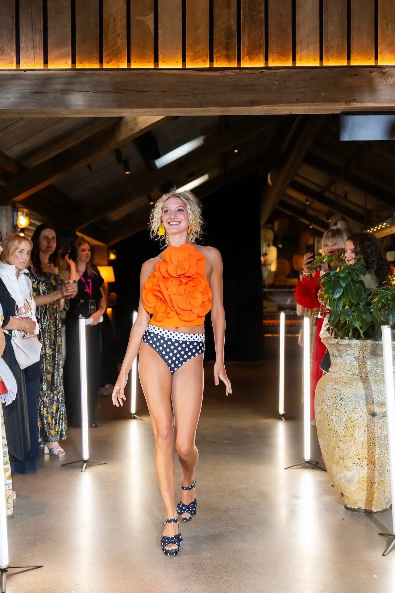 Kathryn Wilson Stilettos In The Vines lighting screens audio control - professional AV hire Christchurch, event production Canterbury