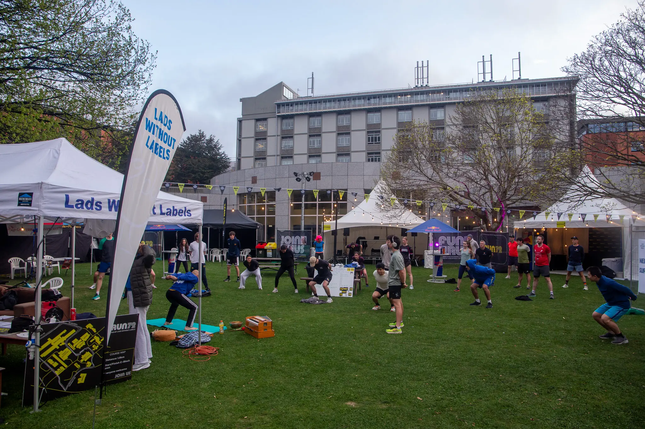 Run72 marquees and creative site lighting - professional event lighting hire Christchurch, audio visual services NZ