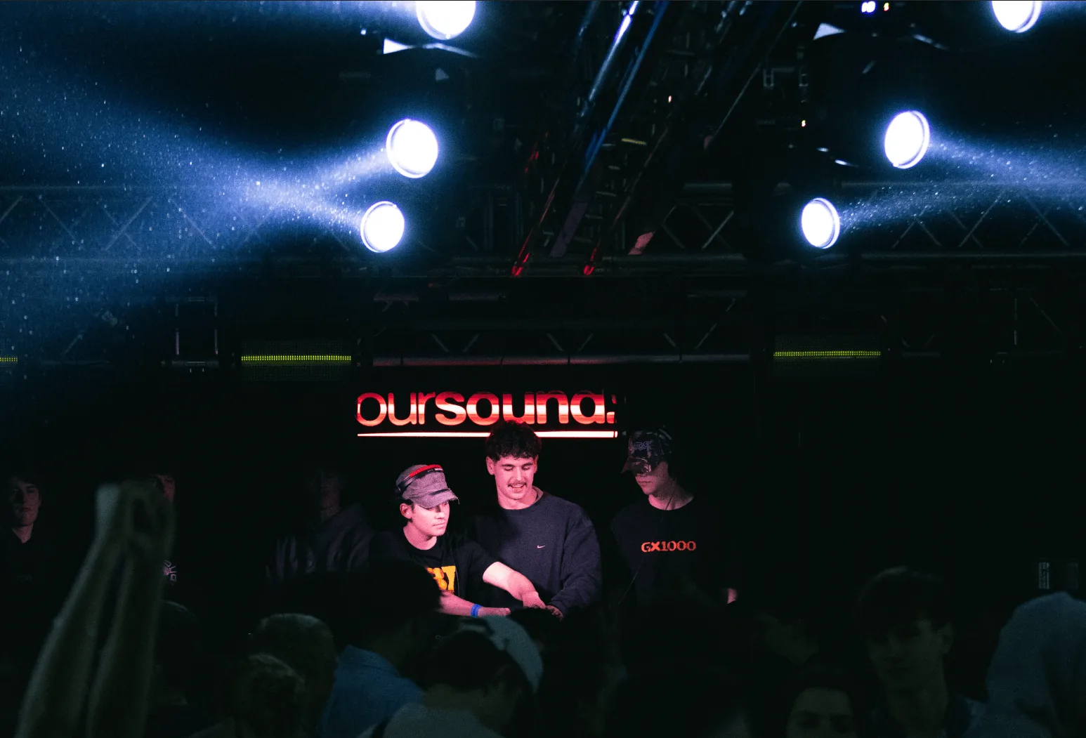 Our Sound complete production rigging lighting audio control fx - professional AV hire Christchurch, event production Canterbury