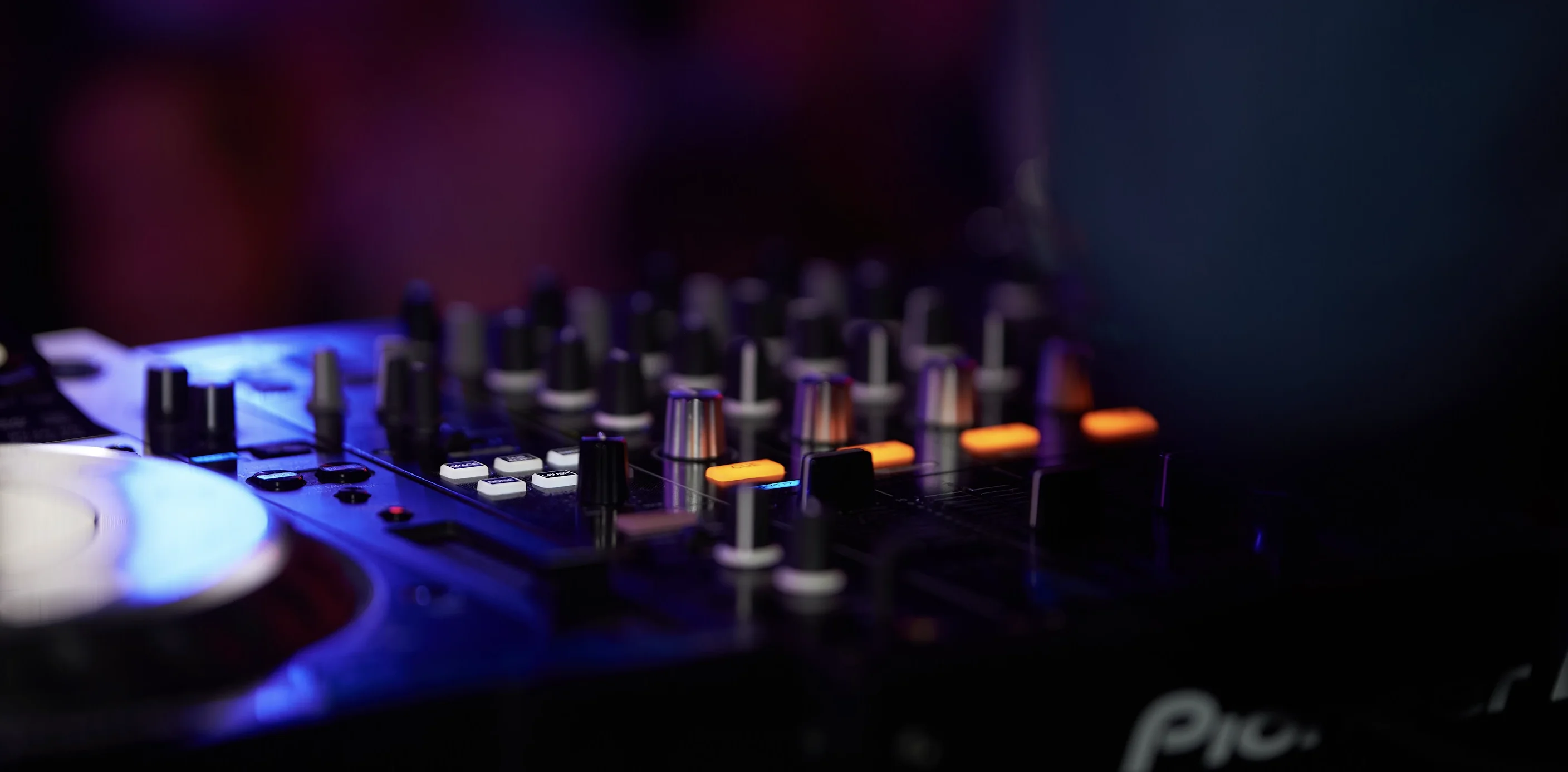 DJ backline setup with CDJs and mixer for hire Christchurch