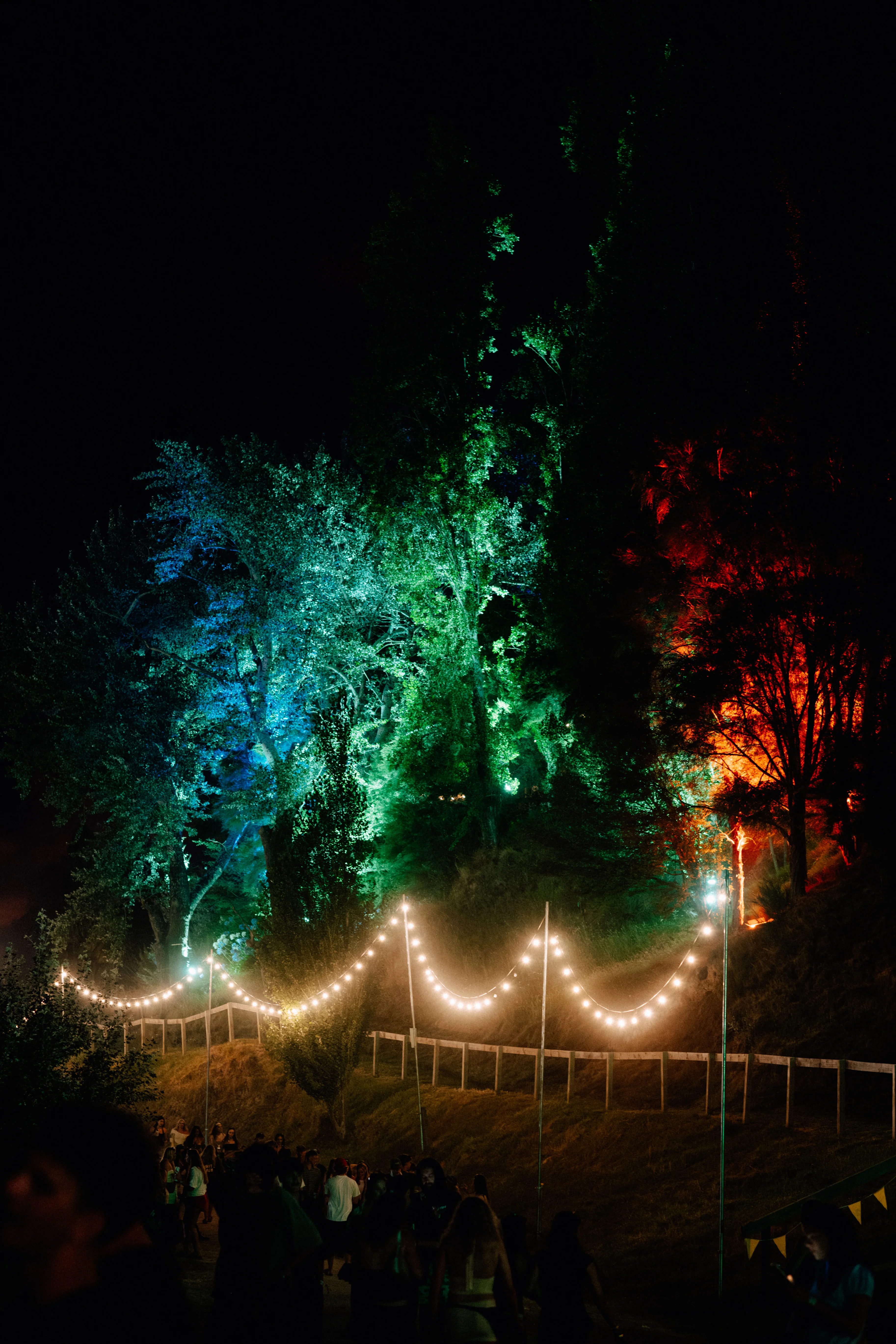 Festoon and outdoor lighting for school ball afterparty