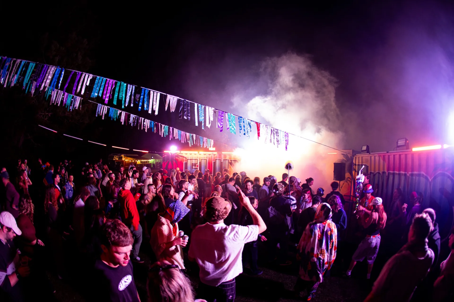 Twominds x Offline Flux Stage lighting and FX control - event lighting hire Christchurch, AV production NZ